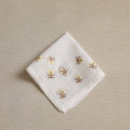 Hand Embroidered Napoleonic Bees Handkerchief