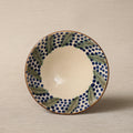 Hand painted plate with wreath decorated edge