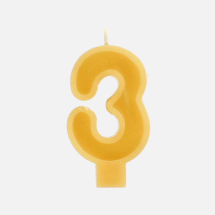 Handmade Beeswax Number Candles