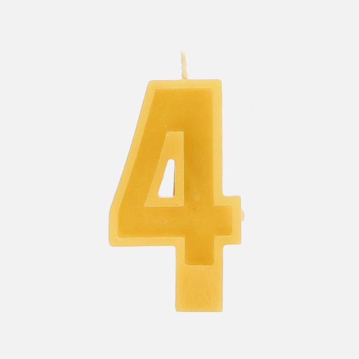 Handmade Beeswax Number Candles