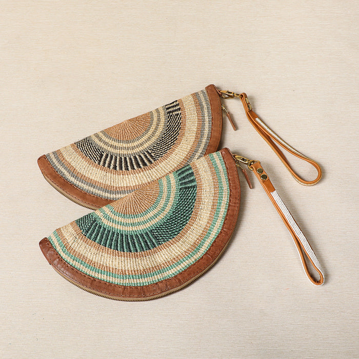 Handwoven Fan Shape Clutch