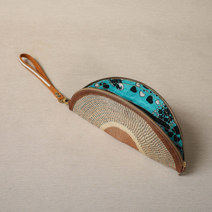 Handwoven Fan Shape Clutch