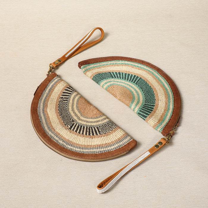 Handwoven Fan Shape Clutch
