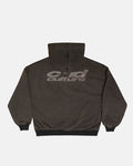 HARPER JACKET FADED DARK BROWN DENIM - faded dark brown denim jacket, back view - Cold Culture