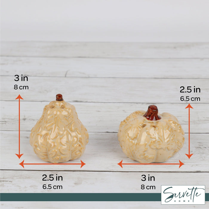 Harvest Salt and Pepper Shakers - White