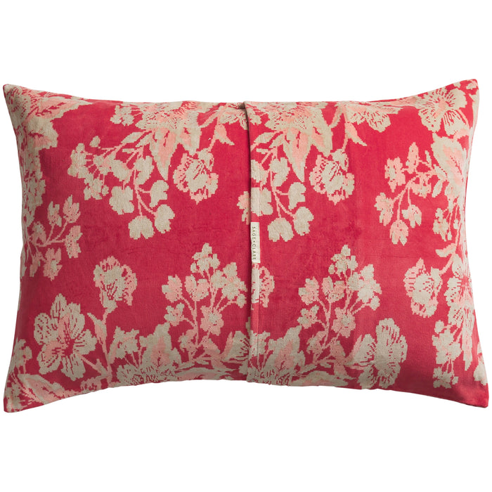 Hazel Velvet Pillowcase - Vermillion Standard