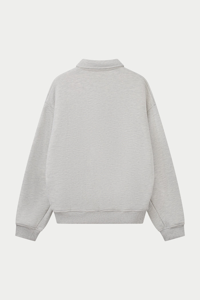 HEAVYWEIGHT MONOGRAM POLO - GREY MARL