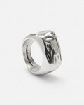 HERB RING - silver chunky ring, detail close-up - Cold Culture