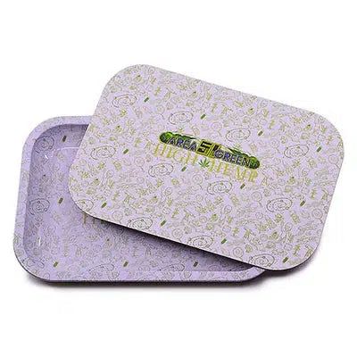 High Hemp Metal Rolling Tray With Lid - Area 51