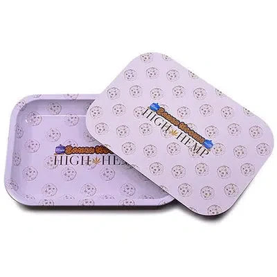 High Hemp Metal Rolling Tray With Lid - Baked Cookies