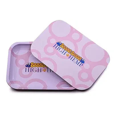 High Hemp Metal Rolling Tray With Lid - Hubba Bubba