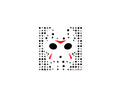 Hockey Face Square Pattern Sticker #10