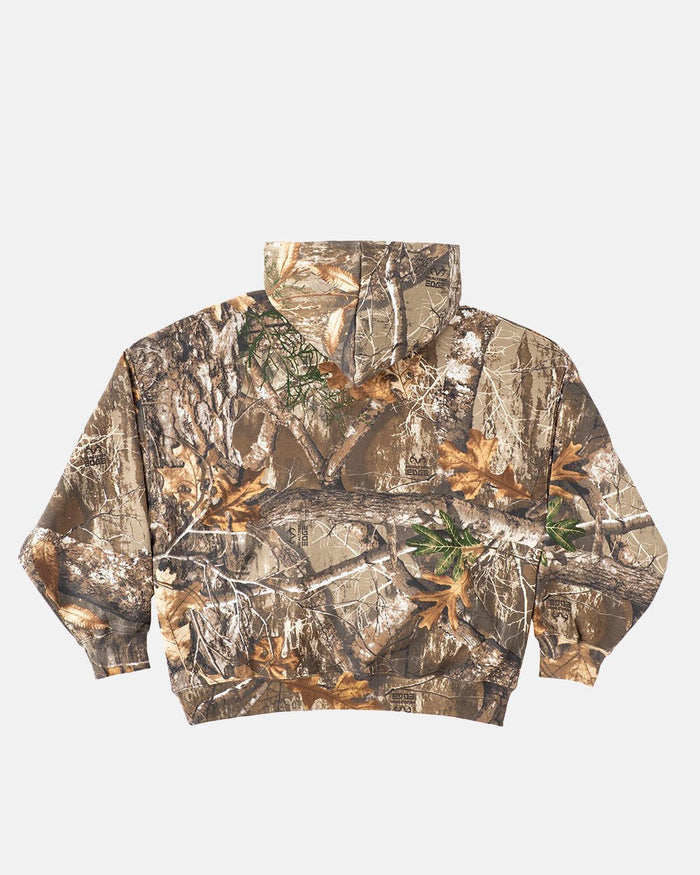 HOODIE REALTREE EDGE - camo oversized hoodie, back view - Cold Culture