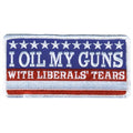 I Oil My Guns Patch: 4 inches x 2 inch
Heat sealed backing, recommend to sew on leather