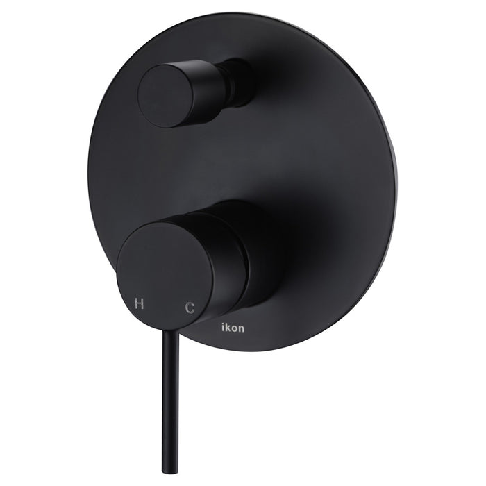 Ikon Hali Black Wall Diverter - Acqua Bathrooms