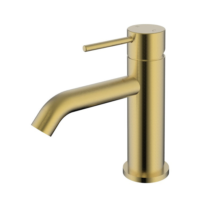 Ikon Hali Brushed Gold Basin Mixer - Acqua Bathrooms