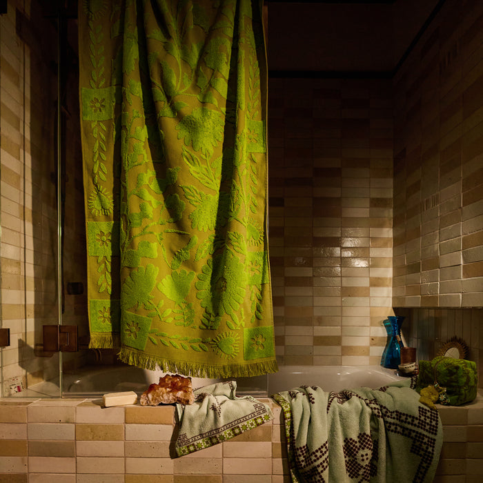 Indiana Bath Sheet - Cactus Green