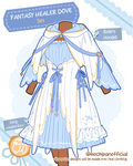 (Interest Check) Fantasy Healer Dove Dress & Bolero Hoodie