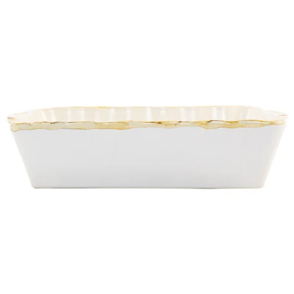 Italian Bakers White Large Rectangular Baker