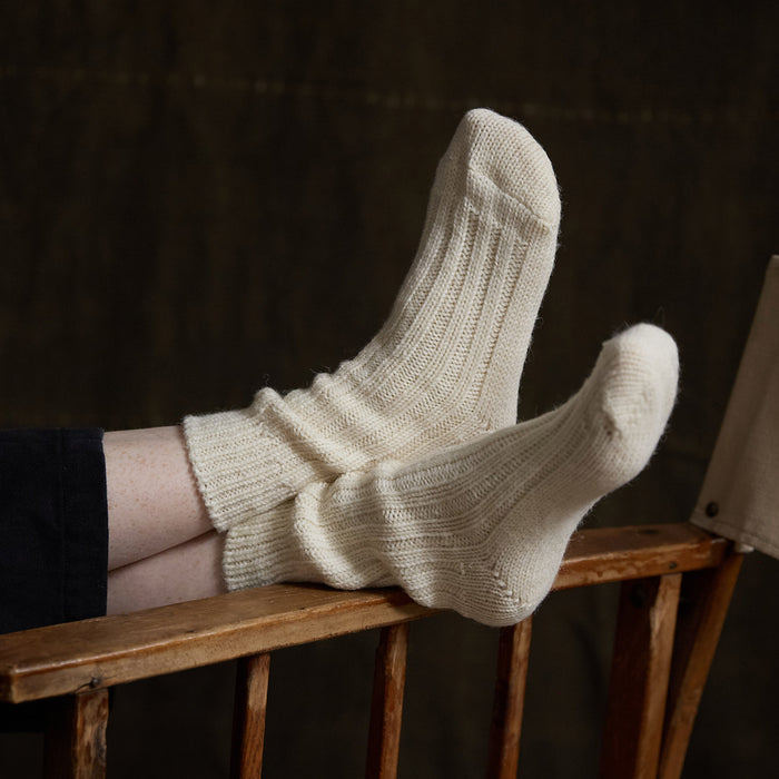 Jacob Adults Socks - Wool - Alabaster