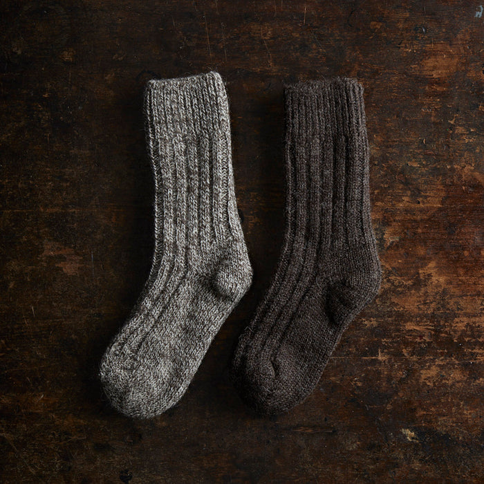 Jacob Adults Socks - Wool - Loam