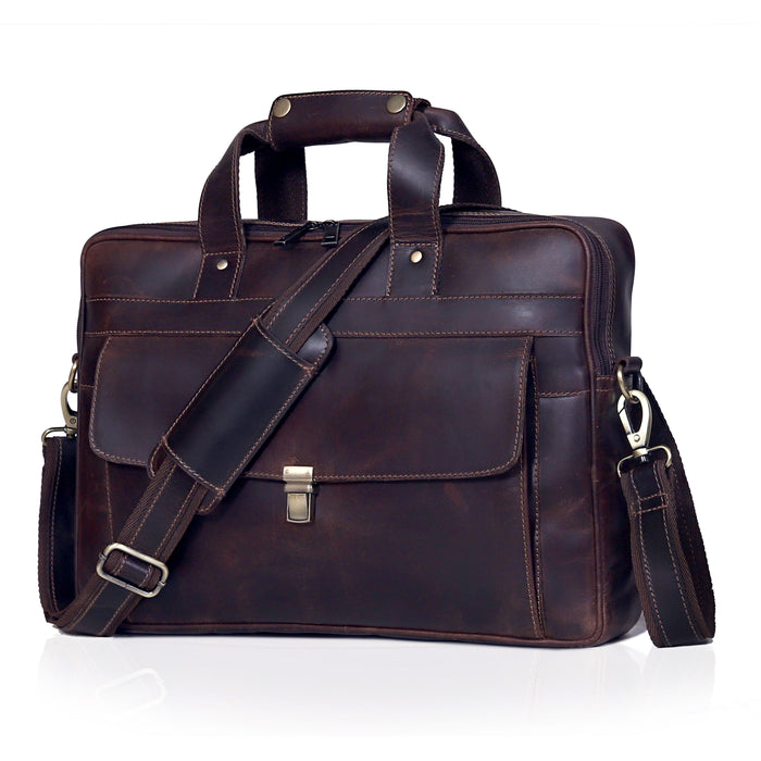 James Lawyer Leather Briefcase Bag