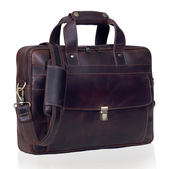 James Lawyer Leather Briefcase Bag
