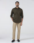 Khaki Textured Khakis - Oak