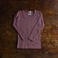 Kids Merino Wool/Cotton/Silk LS Top - Plum