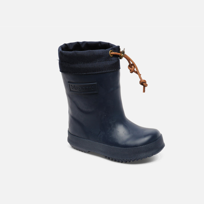 Kids Natural Rubber Wool Lined Boots - Blue