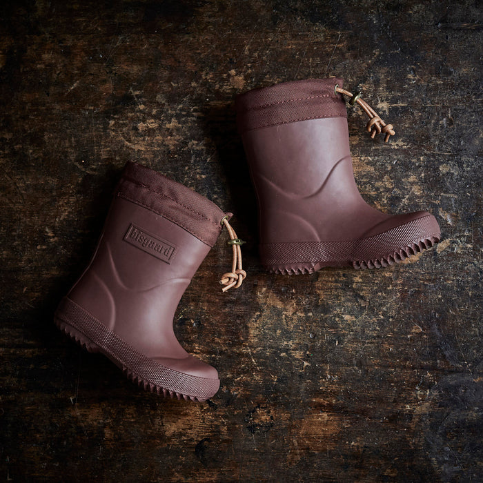 Kids Natural Rubber Wool Lined Boots - Bordeaux