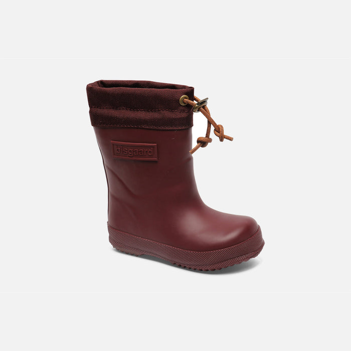 Kids Natural Rubber Wool Lined Boots - Bordeaux