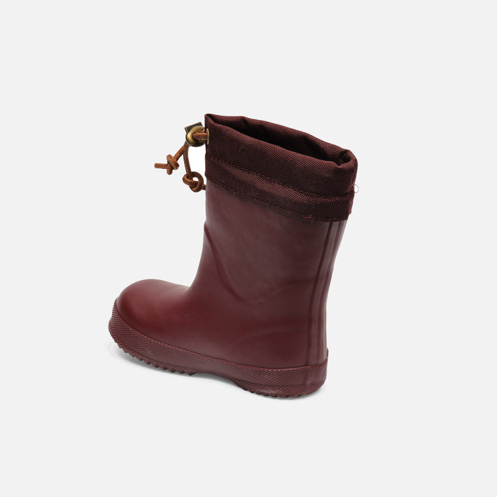 Kids Natural Rubber Wool Lined Boots - Bordeaux