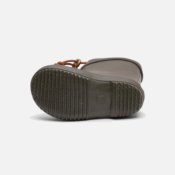 Kids Natural Rubber Wool Lined Boots - Olive