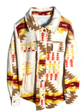 Kid's Shacket Brown Southwestern