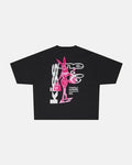 KISS THE BUNNY TEE BLACK - COLD CULTURE