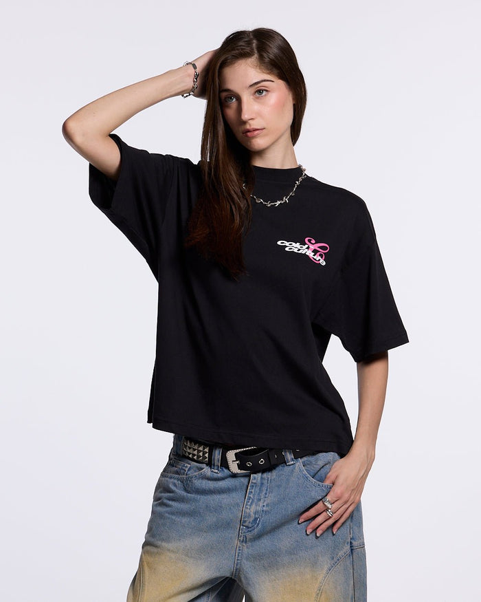 KISS THE BUNNY TEE BLACK - COLD CULTURE #woman