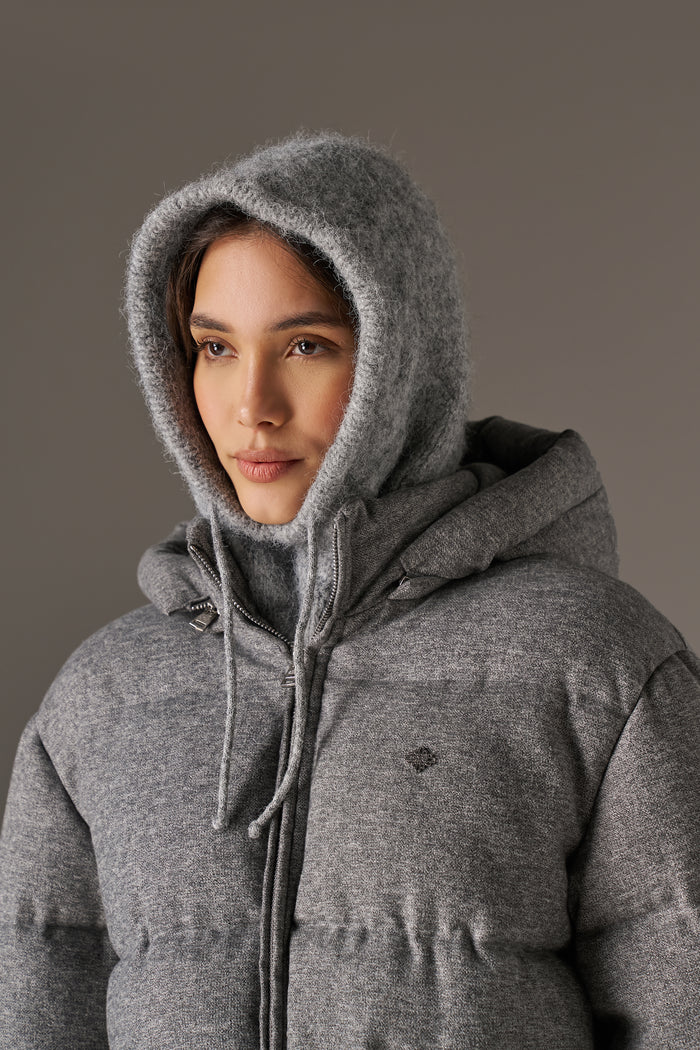 KNITTED SNOOD - GREY