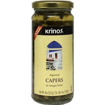 Krinos Capers in Vinegar Brine 227g (Krinos) - MezeHub
