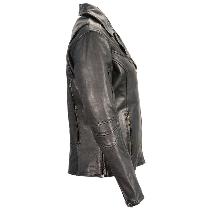 Ladies Classic Vented Goatskin Jacket: Features:

1
