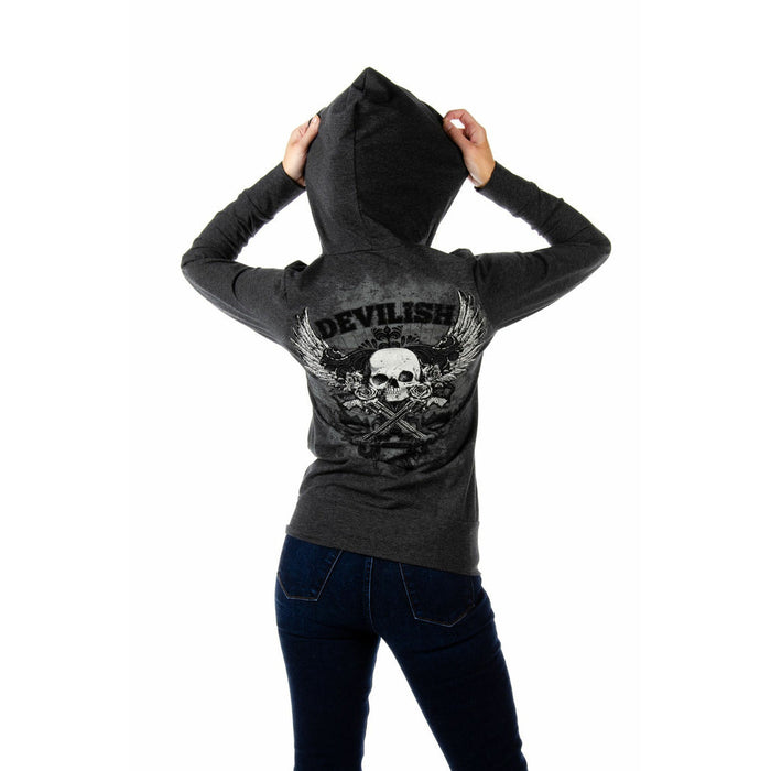 Ladies Harlow Zip-Up Grey: Ladies Harlow Zip-Up Grey