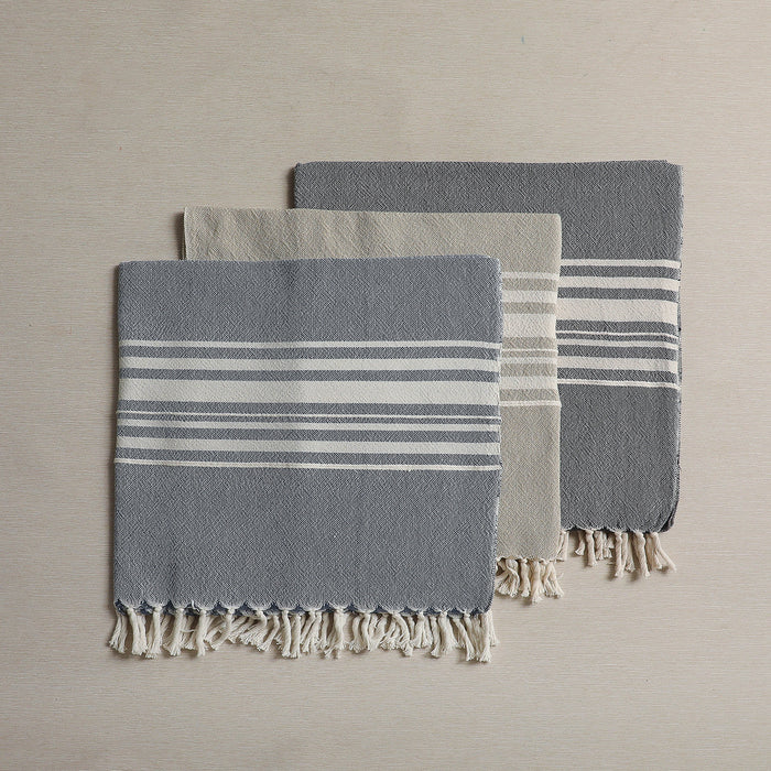 Large Contemporary Towel - Variegated Stripes