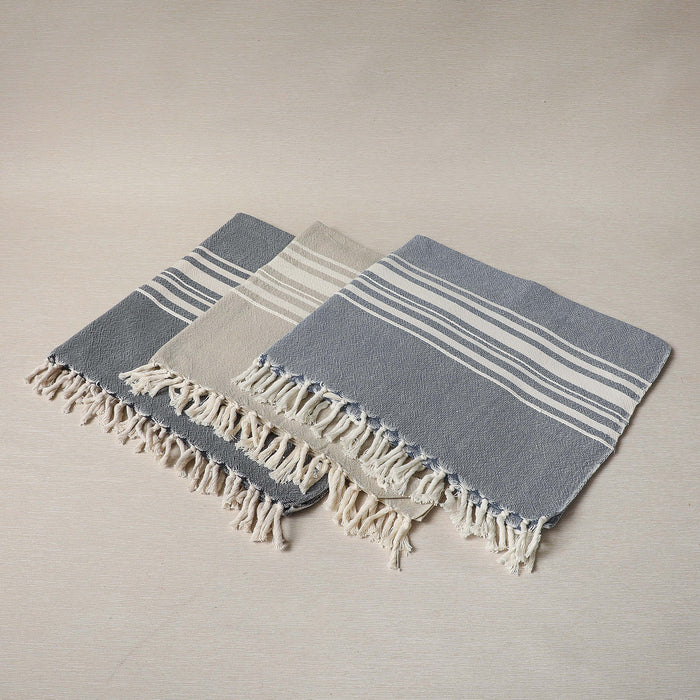 Large Contemporary Towel - Variegated Stripes