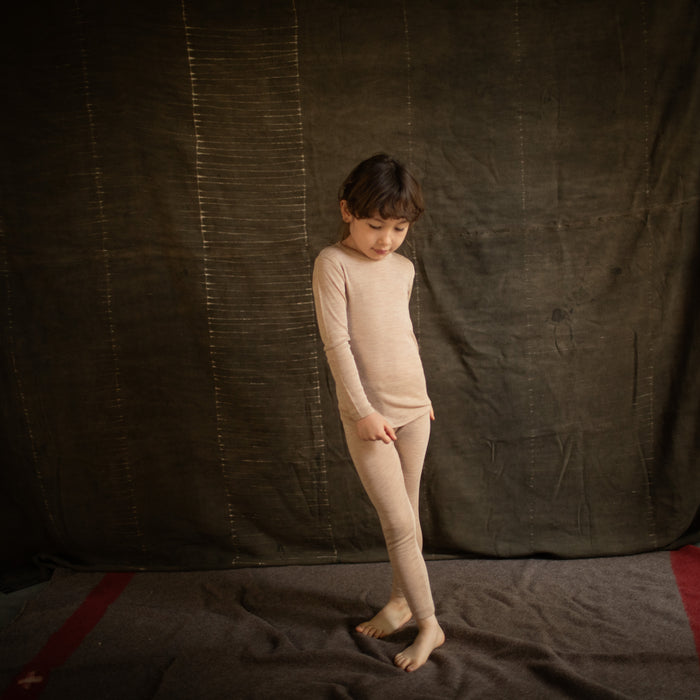 Lark Baby & Kids Top - Merino Wool & Silk - Sandstorm