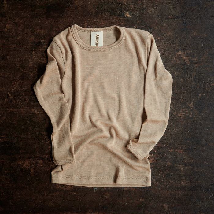 Lark Baby & Kids Top - Merino Wool & Silk - Sandstorm