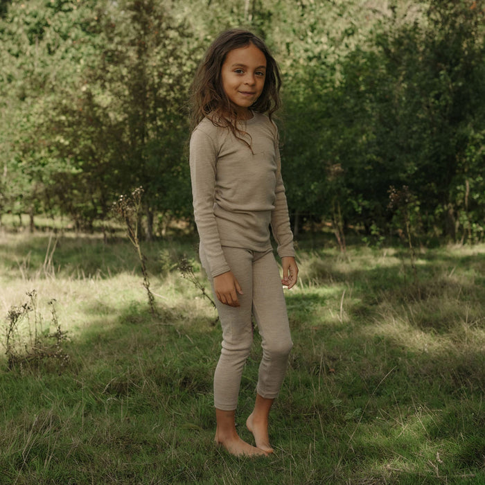 Lark Baby & Kids Top - Merino Wool & Silk - Sandstorm