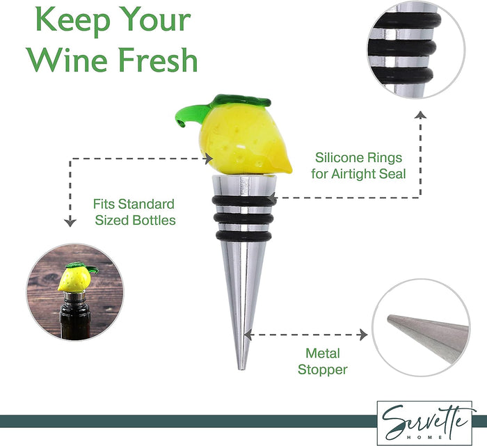 Lemon Glass Wine Stopper