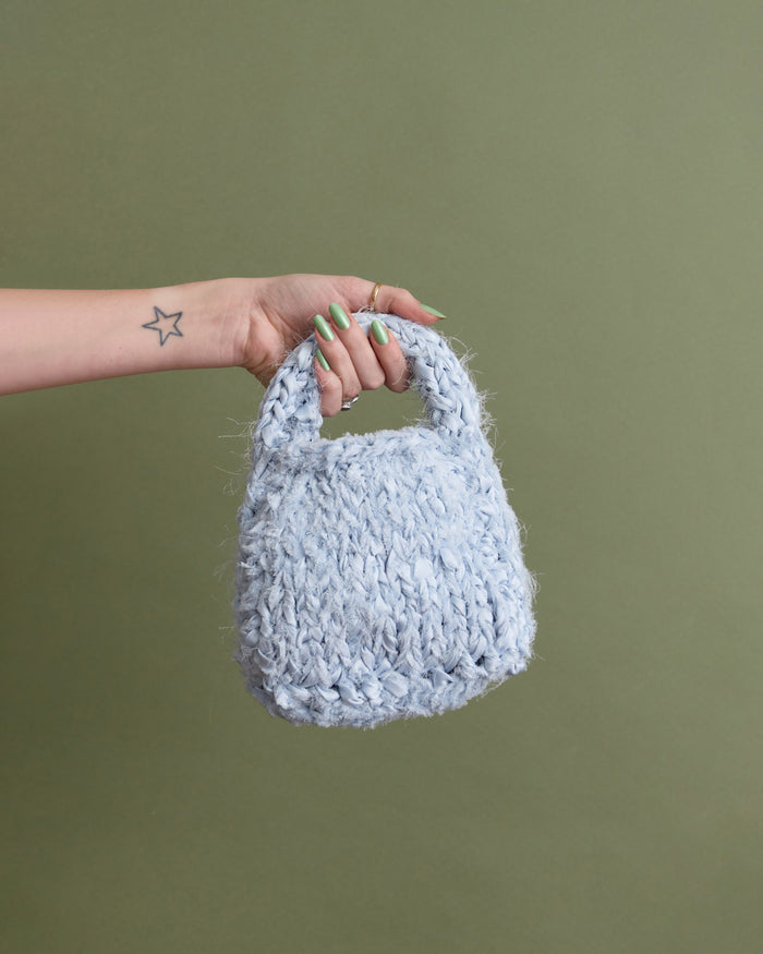 LIAM X GEO KNITS SLOW MINIBAG ICY BLUE