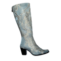 Light Blue & Ivory Knee High