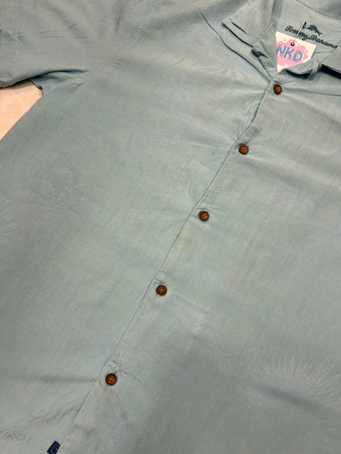 Light Blue Palmtree Summer Shirt